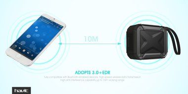 HAVIT Portable Wireless Bluetooth 4.1 Speaker, IPX5 Waterproof Dustproof for Outdoors Sport or Shower, Rechargeable... N3
