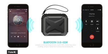 HAVIT Portable Wireless Bluetooth 4.1 Speaker, IPX5 Waterproof Dustproof for Outdoors Sport or Shower, Rechargeable... N4