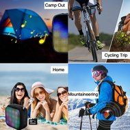 Portable Bluetooth Speaker, Wireless Speaker with Colorful LED Lights, Outdoor Waterproof Bluetooth Speaker with... N7