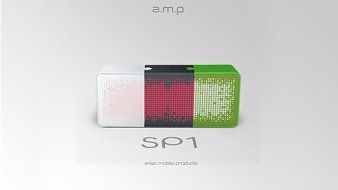 a.m.p SP1 Portable Bluetooth Speaker, White N22