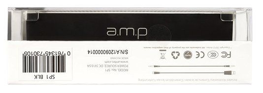 a.m.p SP1 Portable Bluetooth Speaker, White N38