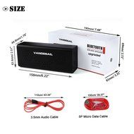 Waterproof Bluetooth Speakers, VANDESAIL&reg; Mini Portable Wireless Speaker 5W Power Sound with Microphone for iPhone... N16