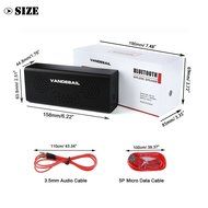 Waterproof Bluetooth Speakers, VANDESAIL&reg; Mini Portable Wireless Speaker 5W Power Sound with Microphone for iPhone... N23