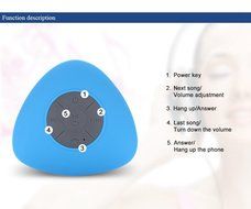 Bluetooth Shower Speaker - FLOVEME Water Resistant Wireless and Hands-Free speaker phone with Suction Cup Auto... N3