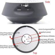 BraveGo Colorful Wireless Bluetooth Speaker with Color Changing LED Night Light TF Card FM Radio Handfree AUX... N12