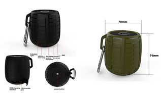 Monstercube Music Bomb Water Resistant Bluetooth 3.0 Shower Speaker, Handsfree Portable Speakerphone with Built-in... N4