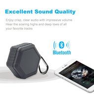 BEW Waterproof Portable Bluetooth Speaker for Outdoor or Shower (Black) N3