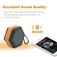 BEW Waterproof Portable Bluetooth Speaker for Outdoor or Shower (Black) N15