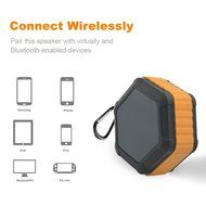 BEW Waterproof Portable Bluetooth Speaker for Outdoor or Shower (Black) N18