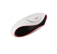 White Portable Bluetooth Stereo Speaker, Built-in USB/SD input, Built-In Rechargeable Lithium Battery, Measures... N2