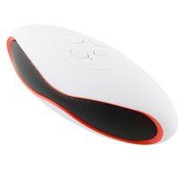 White Portable Bluetooth Stereo Speaker, Built-in USB/SD input, Built-In Rechargeable Lithium Battery, Measures... N4
