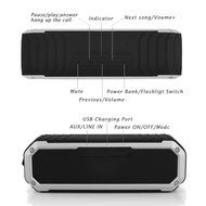 Portable Bluetooth Speaker waterproof Speaker Bluetooth 4.0 10W with Flashlight for Outdoor Sports,12-Hour Playtime... N4