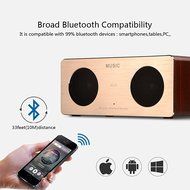 10W Portable Wireless wooden Bluetooth 3.0 Speaker with Enhanced Bass HI-FI Surround Dual Stereo Sound Speaker... N7