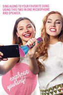 LiMiTeD Too LBT502BLPK Wireless Microphone Bluetooth Speaker, Sing Along with you Favorite Music, Blue/pink N2