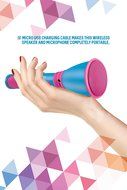 LiMiTeD Too LBT502BLPK Wireless Microphone Bluetooth Speaker, Sing Along with you Favorite Music, Blue/pink N5