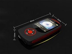 MEEKO 8GB Hi-Fi Lossless Sound Bluetooth MP3 Player 50 Hours Playback,FM Radio Record, Red N2