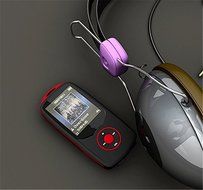 MEEKO 8GB Hi-Fi Lossless Sound Bluetooth MP3 Player 50 Hours Playback,FM Radio Record, Red N5