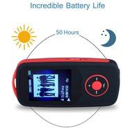 MEEKO 8GB Hi-Fi Lossless Sound Bluetooth MP3 Player 50 Hours Playback,FM Radio Record, Red N6