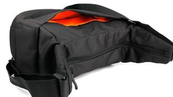DURAGADGET Premium Quality Satchel-Style Messenger Bag in Black &amp; Orange for Sony SRS- X5 Bluetooth Compatible... N5