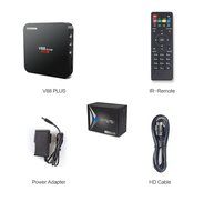 V88 Plus Android 5.1 Rockchip 3229 Quad-Core (1.5GHZ) 2GB/8GB WiFi H.265 4K Smart TV Box Multimedia Player N7