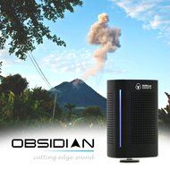 Obsidian Wireless Surface Vibration Speaker 36 Watt Powerful Bass Touch Control, Aluminum Metal Housing Indoor... N4