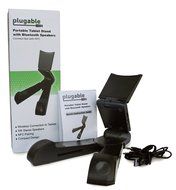 Plugable Bluetooth Stereo Speaker with Integrated 3-Point Folding Tablet /Phone Stand N6