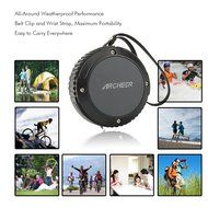 Archeer Waterproof Speaker Portable Outdoor Bluetooth Speaker with Bass, 6 Hour Playtime 5W Driver, A105 Black N4