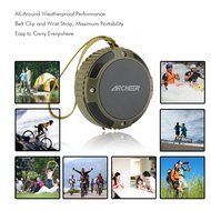 Archeer Waterproof Speaker Portable Outdoor Bluetooth Speaker with Bass, 6 Hour Playtime 5W Driver, A105 Black N13