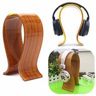 BephaMart Gorgeous Wooden U Grain Headphone Earphone Headset Holder Hanger Stand