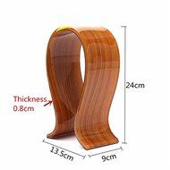 BephaMart Gorgeous Wooden U Grain Headphone Earphone Headset Holder Hanger Stand N6