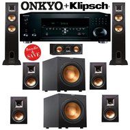 Klipsch Reference R-26F 7.2 Home Theater System with Onkyo TX-RZ810 7.2-Ch Network AV Receiver