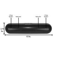 SoundLogic XT Extra Large Rechargeable Wireless Bluetooth Pill Capsule Speaker, Black N5
