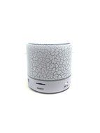 Music LED Wireless Portable Bluetooth Speaker with Handsfree Speakerphone and 3.5mm Jack and FM Radio (White) N3
