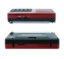 AMPSEVEN Portable AM/FM/SW 3 Band Radio Speaker USB MP3 Music Player Support Memory Delete,TF Card Slot(Red258) N3