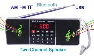 AMPSEVEN Portable AM/FM/SW 3 Band Radio Speaker USB MP3 Music Player Support Memory Delete,TF Card Slot(Red258) N14