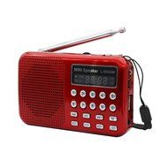 AMPSEVEN Portable AM/FM/SW 3 Band Radio Speaker USB MP3 Music Player Support Memory Delete,TF Card Slot(Red258) N17