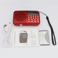 AMPSEVEN Portable AM/FM/SW 3 Band Radio Speaker USB MP3 Music Player Support Memory Delete,TF Card Slot(Red258) N21