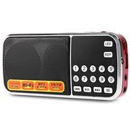 AMPSEVEN Portable AM/FM/SW 3 Band Radio Speaker USB MP3 Music Player Support Memory Delete,TF Card Slot(Red258) N29