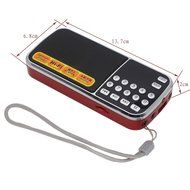 AMPSEVEN Portable AM/FM/SW 3 Band Radio Speaker USB MP3 Music Player Support Memory Delete,TF Card Slot(Red258) N31