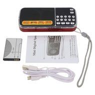 AMPSEVEN Portable AM/FM/SW 3 Band Radio Speaker USB MP3 Music Player Support Memory Delete,TF Card Slot(Red258) N34