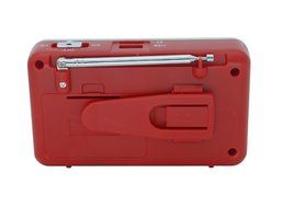 AMPSEVEN Portable AM/FM/SW 3 Band Radio Speaker USB MP3 Music Player Support Memory Delete,TF Card Slot(Red258) N41