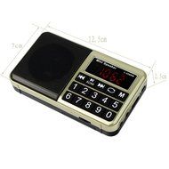AMPSEVEN Portable AM/FM/SW 3 Band Radio Speaker USB MP3 Music Player Support Memory Delete,TF Card Slot(Red258) N44