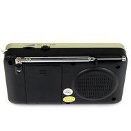 AMPSEVEN Portable AM/FM/SW 3 Band Radio Speaker USB MP3 Music Player Support Memory Delete,TF Card Slot(Red258) N46