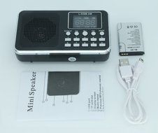 AMPSEVEN Portable AM/FM/SW 3 Band Radio Speaker USB MP3 Music Player Support Memory Delete,TF Card Slot(Red258) N71