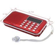 AMPSEVEN Portable AM/FM/SW 3 Band Radio Speaker USB MP3 Music Player Support Memory Delete,TF Card Slot(Red258) N80