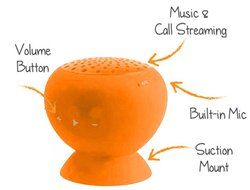 Mini Portable Bluetooth Speaker - Great Sound, Water Resistant with Built-in Microphone &ndash; Orange