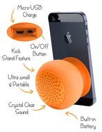 Mini Portable Bluetooth Speaker - Great Sound, Water Resistant with Built-in Microphone &ndash; Orange N2