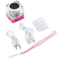 KLAREN Mini Digital Portable Music MP3/4 Player Micro SD/TF USB Disk Speaker FM Radio (Rose) N6