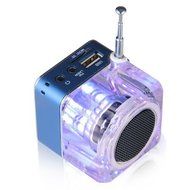 KLAREN Mini Digital Portable Music MP3/4 Player Micro SD/TF USB Disk Speaker FM Radio (Rose) N10