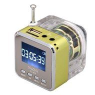 KLAREN Mini Digital Portable Music MP3/4 Player Micro SD/TF USB Disk Speaker FM Radio (Rose) N13